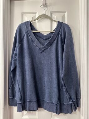 aerie Downtime V-Neck Sweatshirt